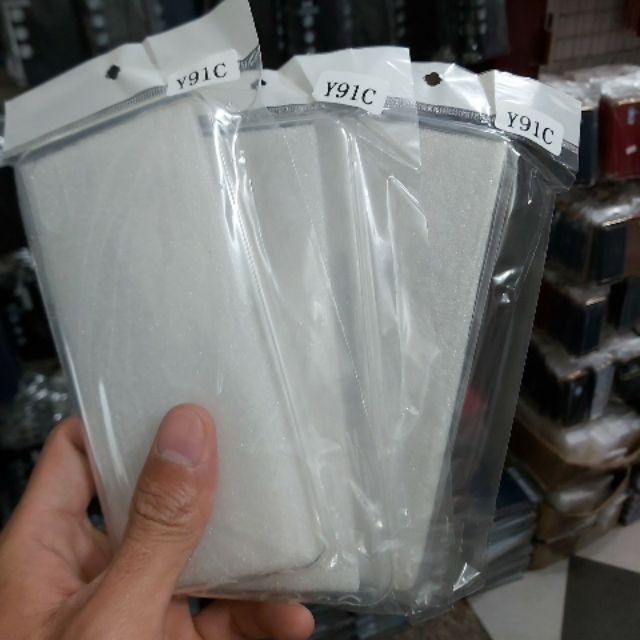 ชุดเคสซิลิโคนใส huawei Y91c 3 ชิ้น