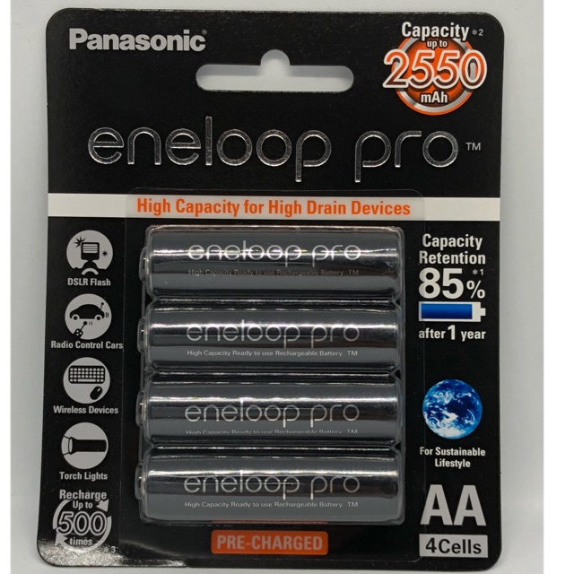 ถ่านชาร์จ AA Panasonic eneloop Pro