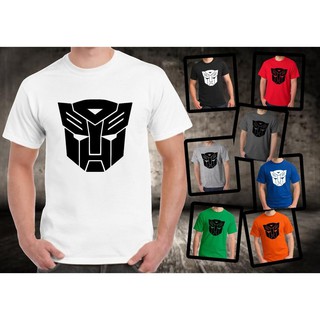 เสื้ เสื้อยืดคอกลม แขนสั้น ผ้าฝ้าย 100% พิมพ์ลายหุ่นยนต์ Transformers Autobot Heroes สีดํา สําหรับผู้ชาย และผู้หญิง COMB