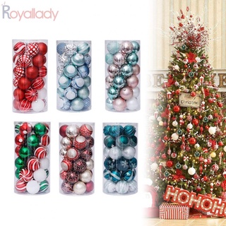 #ROYALLADY#30PCS Christmas Ball Ornament Red Green Ball Christmas Tree Decoration Pendant