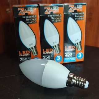 หลอดจำปาLED​ 3w ขั้วE14​ day light แสงขาว​ เดย์ไลท์