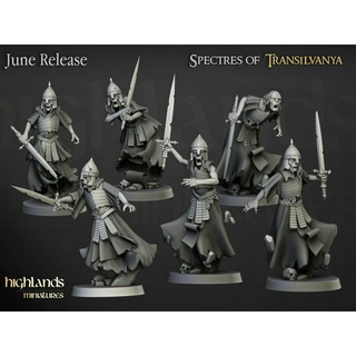 Wraith Unit - 3d print miniature board game model war game - Highlands Miniatures