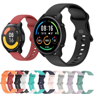 สายนาฬิกาข้อมือซิลิโคน 22 มม. สําหรับ Xiaomi MI Watch S1 MI Watch Color Sport Color2 Amazfit GTR 2 3 Stratos 3 2