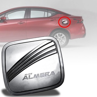 ครอบฝาถังน้ำมัน กันรอยฝาถัง ฝาถังน้ำมัน รุ่น นิสสัน อัลเมร่า NISSAN ALMERA ปี 2020 - 2021 สีดำด้าน 1 ชิ้น