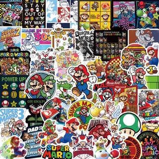 สติ๊กเกอร์ Super Mario Bros กันน้ํา 50 ชิ้น