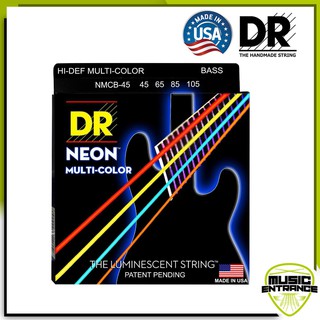 DR Strings สายเบส 4 สาย NEON HiDef Super String Bass Multi-Color, Med 4 string