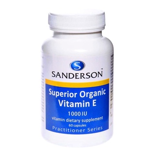 วิตามินอี Sanderson Superior Organic Vitamin E 1000iu 60 Softgels Vitamin E ของแท้จากประเทศนิวซีแลนด์