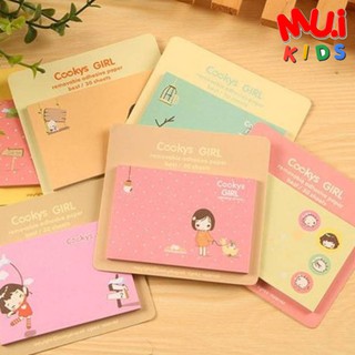 Muikids กระดาษโน๊ตมีกาว Post-it โพสอิท การ์ตูน สไตล์เกาหลี คละลาย