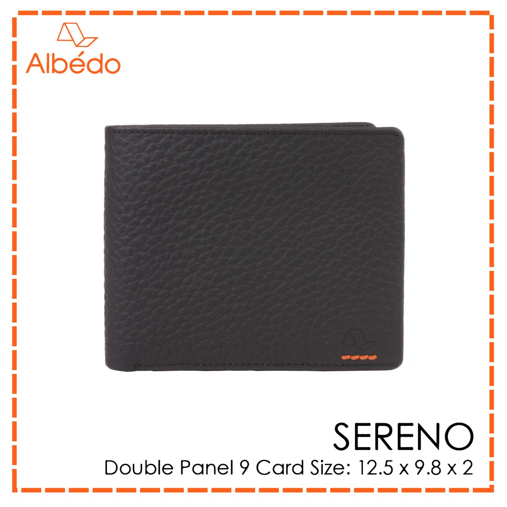 [Albedo] SERENO DOUBLE PANEL 9 CARD WALLET กระเป๋าสตางค์ หนังแท้ รุ่น SERENO - SR00999