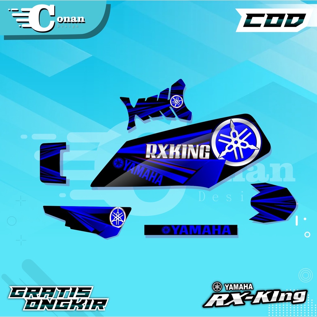 RX King Striping Yamaha RX King สติ๊กเกอร์ติดมอเตอร์ไซค์ Variations RX King Striping Circle Logo Var
