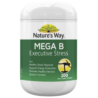 ขายดี!! วิตามินบีสูตรเข้มข้น!!! Natures Way Mega B 200 เม็ด