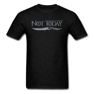 เสื้อยืด คอกลม ผ้าฝ้าย 100% พิมพ์ลายตัวอักษร NOT TODAY แฟชั่นสําหรับผู้ชายS-5XL