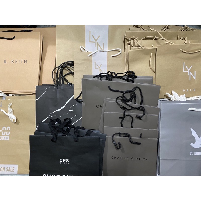 ถุงกระดาษ ถุงแบรนด์แท้ CHARLES&Keith LYN CCOO CPS