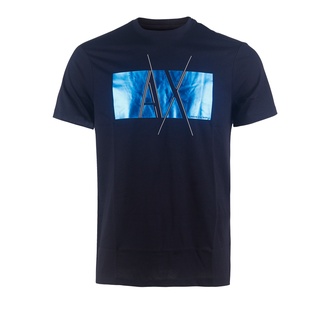 Armani (ARMANI EXCHANGE) เสื้อยืดคอกลม แขนสั้น แฟชั่นฤดูร้อน สําหรับผู้ชาย 3KZTTBS-5XL