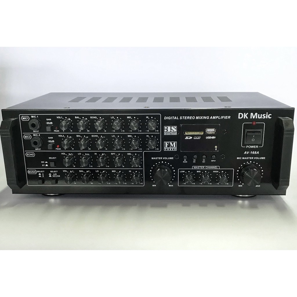 แอมป์ขยายเสียง รุ่น AV-168A รองรับ บลูทูธ / USB/SD-CARD ยี่ห้อDK Music เสียงดีราคาโรงงาน