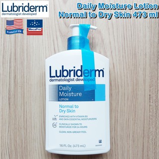 Lubriderm® Daily Moisture Lotion Normal to Dry Skin 473 ml ลูบริเดิร์ม โลชั่น สำหรับผิวธรรมดา-ผิวแห้งกร้าน