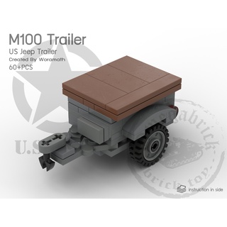 M100 Jeep Trailer (พร้อมส่ง) มินิฟิกเกอร์รถหุ้มเกราะ เครื่องบิน รถถัง สายทหาร LEGO สายทหาร