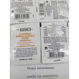 ซอง 3ml Kiehls Calendula Herbal Extract Alcohol Free Toner โทนเนอร์ เหมาะสำหรับผิวมัน มีสิวและรอยแดง มีผดผื่น 3ml.