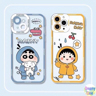 เคสโทรศัพท์มือถือนิ่ม ป้องกันเลนส์กล้อง ลาย Happy Rainy Day สําหรับ VIVO V23E V23 V21E V21 4G 5G V20 V15 S1 Z1 X50 X60 Pro V9 Youth Y33S Y21S Y21 Y52 Y72 5G Y53S Y51 Y51A Y31 2021