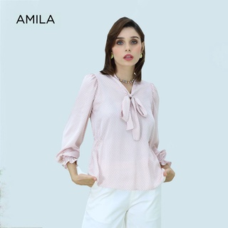 AMILA Blouse AM-B834 แขนยาว IGPU21-10