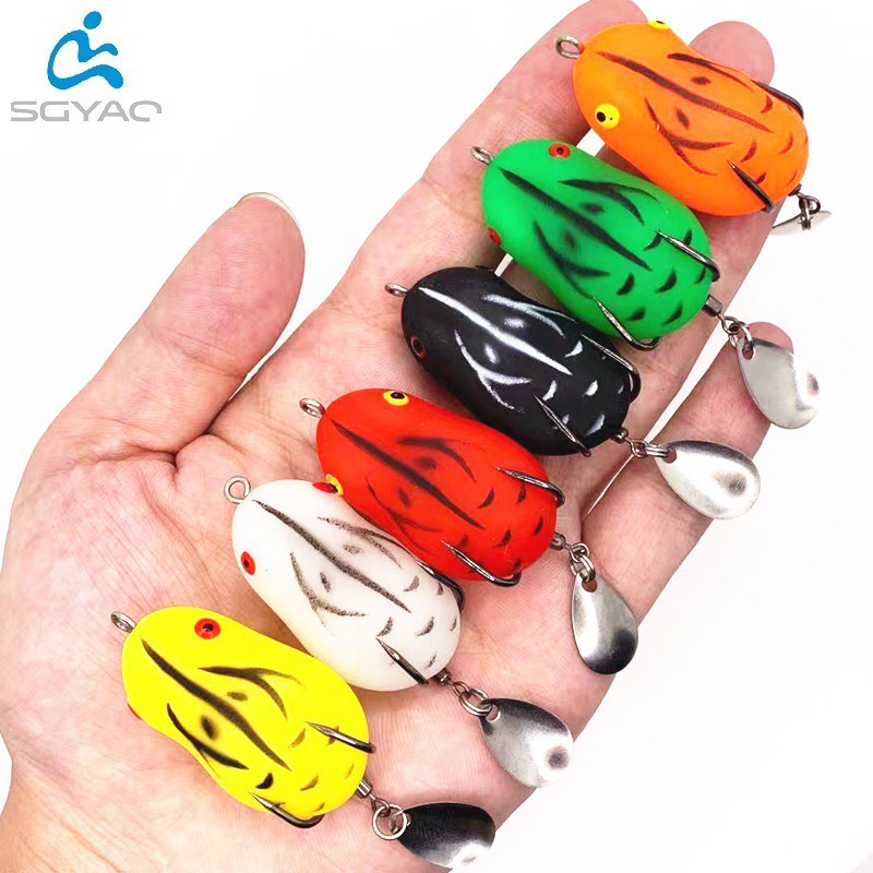 Syfishing เหยื่อตกปลา รูปกบปลอม ตะขอคู่ 4.5 ซม. 7 กรัม 1 ชิ้น