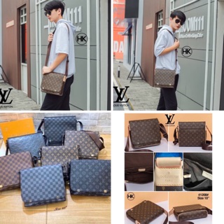 Louisvuitton กระเป๋าหลุยส์ กระเป๋าสะพายข้างผู้ชาย LV ไซค์10”