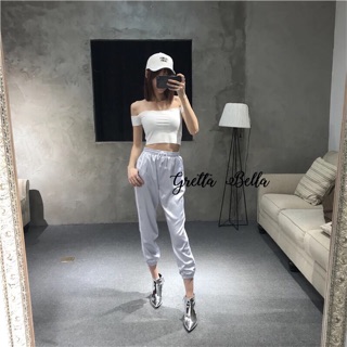 New arrival satin jogger pants ทรงสวย ใส่ง่ายๆ