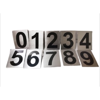 แผ่นป้ายตัวเลข​0-9 ป้ายตัวเลข