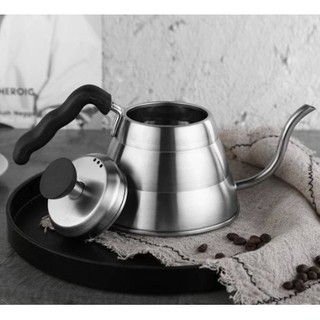 กาดริปกาแฟ Stainless Steel 304 กาต้มน้ำ​จุ 1000ml ​สแตนเลสสีเงิน --สินค้าพร้อมส่ง--