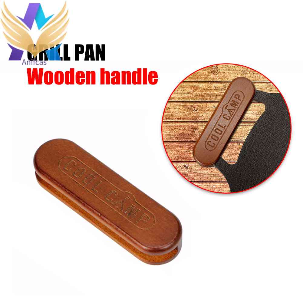 COOLCAMP 2pcs Wood Pot Holder Sleeve Anti Scalding BBQ Pan Handle Cover Protectors