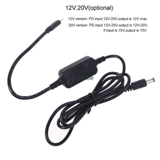 MIS 36W USB C PD Type C to 12V 20V 5.5x2.5mm Conveter Adapter Cable Cord Line for Wifi Router LED Light CCTV Camera