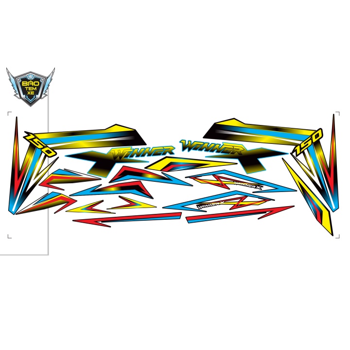 สติ๊กเกอร์ติดรถ Winner X 7 สี