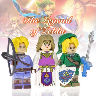 ชุดตัวต่อเลโก้ The Legend of Zelda เดอะเลเจนด์ออฟเซลดา จากเกมดัง อุปกรณ์อาวุธ 3 ตัว พร้อมฐาน ครบชุดไม่ซ้ำ