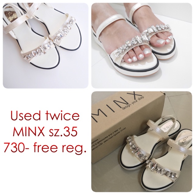 Minx shoes pearlwhite sandal sz.35