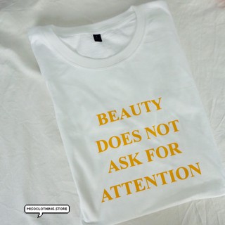 "Beauty" เสื้อยืดสกรีน สวมใส่สบาย