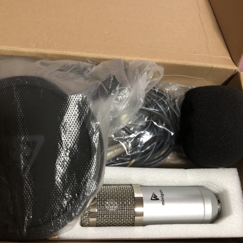 [มือสอง] Minigun ไมค์รุ่น BM800 Condensor microphone + phantom power 48v /ไมค์อัดเสียง ไมโครโฟน ไมค์