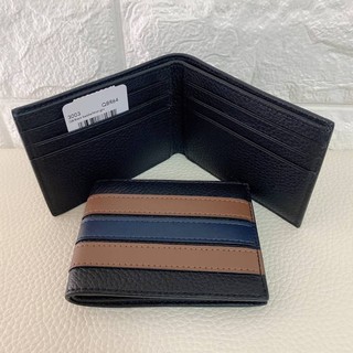 (สด-ผ่อน)🎗แท้100% COACH SLIM BILLFOLD WALLET WITH VARSITY STRIPE