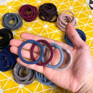 ถูกที่สุด!! ยางรัดผมแพค 100 เส้น แบบหนา มัดผมแฟชั่น มีจี้ ราคาถูก คุณภาพดี สีสันสวยงาม