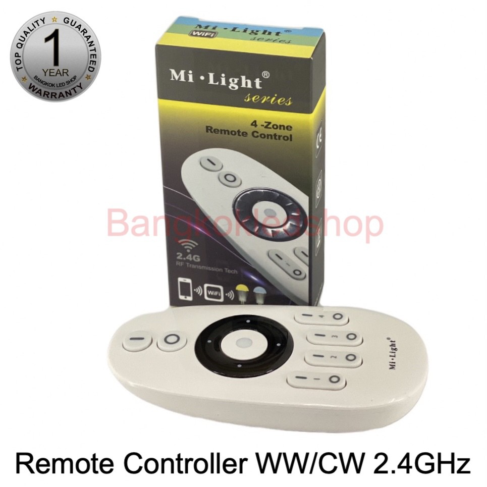 Remote Control 4-Zone WW/CW สำหรับควบคุมไฟ ผ่านระบบ Wi-Fi 2.4 GHz ใช้ร่วมกับคอนโทรลเลอร์(แยกจำหน่าย)