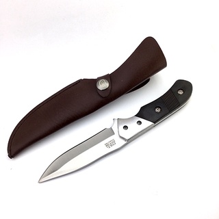 มีด COLT CT343 ซองหนัง Pocket Knife Tactical knife Survival Hunting Camping Outdoor Knife Ebony Wood Handle พร้อมซองไนล่