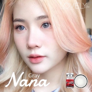 ไม่แถมตลับ Nana Gray (ตาโต) คอนแทคเลนส์ Lovely