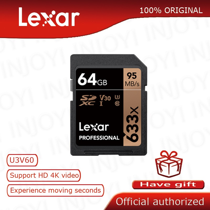 Genuine 633x 16G 64GB SD Card 32GB 128GB flash card SDHC/SDXC U3 Class 10 256GB Memory sd Card For DSLR HD video Camera