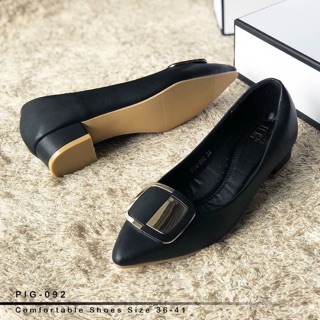 Pig-092 รองเท้าคัทชูหัวแหลม