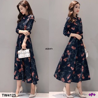 แม็กซี่เดรสยาว คอกลม ส่ง 285฿/ชุด