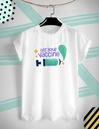 เสื้อยืดวัคซีน โควิด ฉันฉีดวัคซีนแล้ว Im Vaccinated ใส่สบาย ไม่ยืด ไม่ย้วย