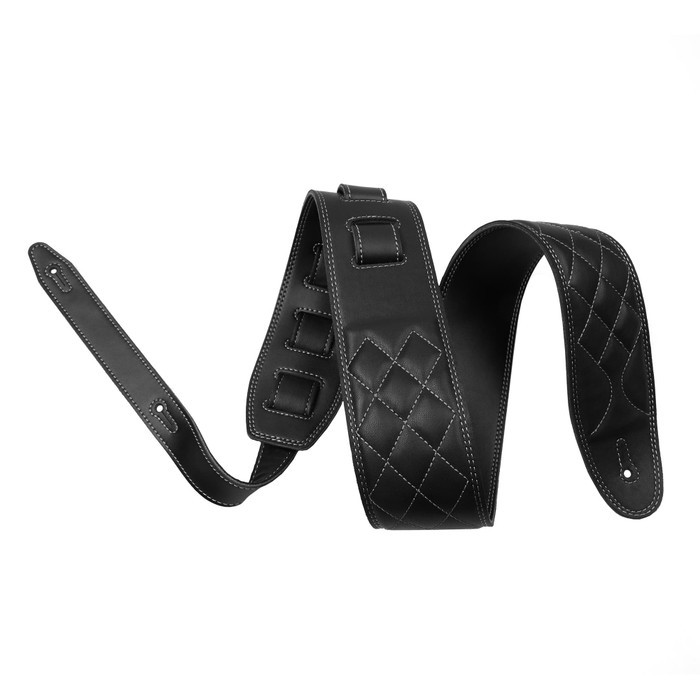Amumu LE02-BK Diamond Leather Guitar Strap