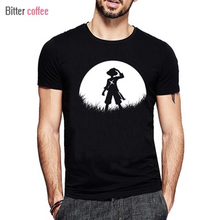 เสื้อยืดครอปขายดี เสื้อยืดคอกลม ผ้าฝ้าย พิมพ์ลาย One Piece Luffy Moon Straw Hat แฟชั่นยอดนิยมS-5XL