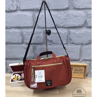 Anello oval mini shoulder bag (outlet) สีแดงส้ม d.orange