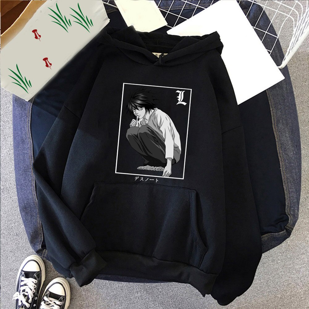 ญี่ปุ่นอะนิเมะ Death Note Hoodie ผู้ชายเสื้อกันหนาว Hoody Sudadera Misa Ryuk Shinigami Hoodies ชาย H