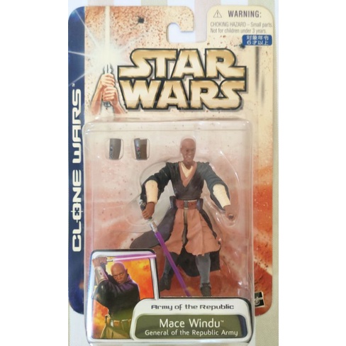 Star Wars Clone Wars Mace Windu Action Figure 3.75"